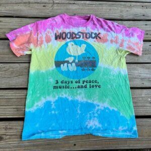 Liquid Blue Wood Stock Tie Dye T-Shirt “2016” ☮️ PEACE ❤️ LOVE & MUSIC 🎵‎ Large